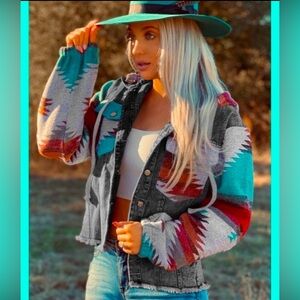 Stylish Multicolor Denim Jacket